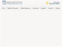 Tablet Screenshot of lowcountrychiro.com
